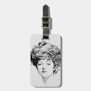 Étiquette À Bagage Portrait d'une fille de Gibson, 1900