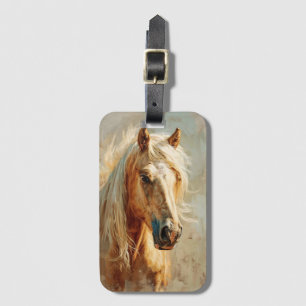 Étiquette À Bagage Portrait Palomino Horse