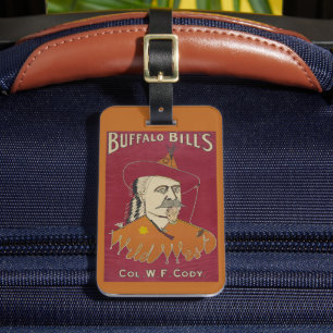 Étiquette À Bagage Portrait Tête Et Épaules De Buffalo Bill