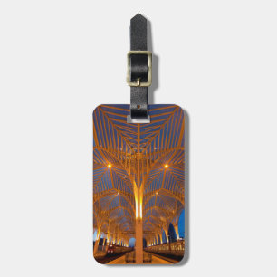 Étiquette À Bagage Portugal, Lisbonne. Vue De La Gare Moderne