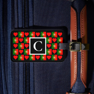 Étiquette À Bagage Portugal personnalisé Drapeau portugais texte pers