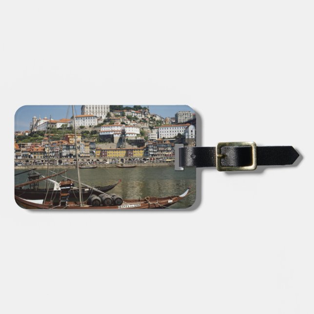 Étiquette À Bagage Portugal, Porto, Bateau Aux Barils De Vin (Devant horizontal)