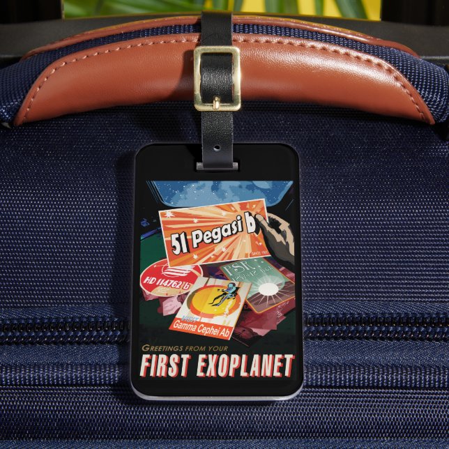 Étiquette À Bagage Poster de l'espace rétro - Exoplanet Discovery 51  (Insitu Rectoal 2)