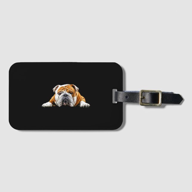 Étiquette À Bagage Pot de branchement pour chien taureau (Devant Horizontal)