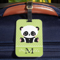 Pot Polka personnalisé Monogram Cute Panda