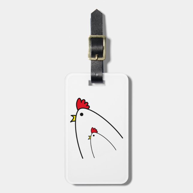 Étiquette À Bagage Poulets (Devant Vertical)