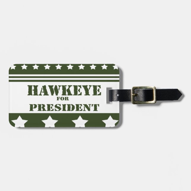 Étiquette À Bagage Pour le Président Hawkeye (Devant horizontal)