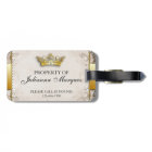 Pourcentage vintage propriété de la balise bagage