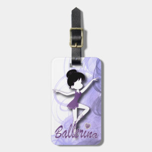 Étiquette À Bagage Pourpre adorable des textes   de la danseuse  