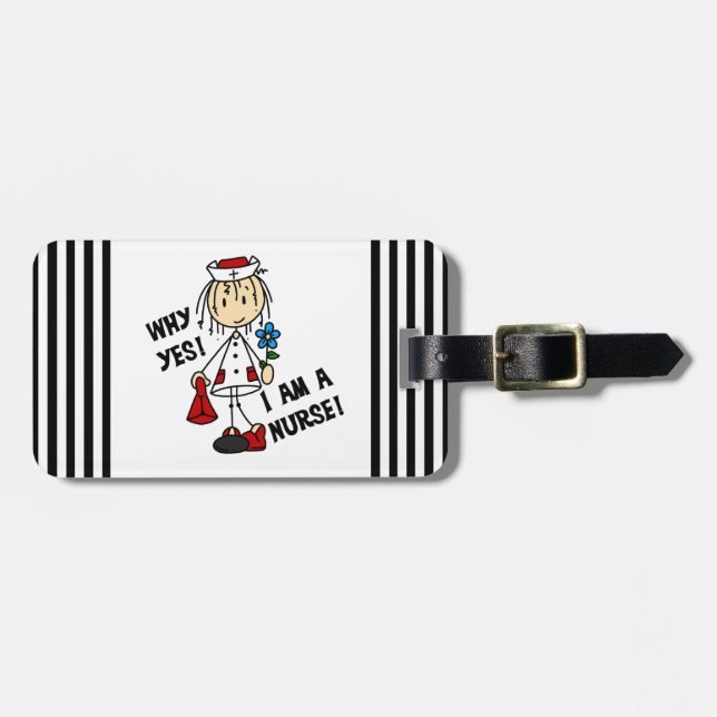 Étiquette À Bagage Pourquoi je suis infirmière (Devant horizontal)
