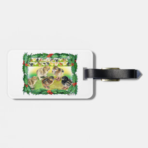 Étiquette À Bagage Poussins de Noël