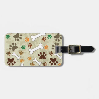 Étiquette À Bagage pows et os de chien