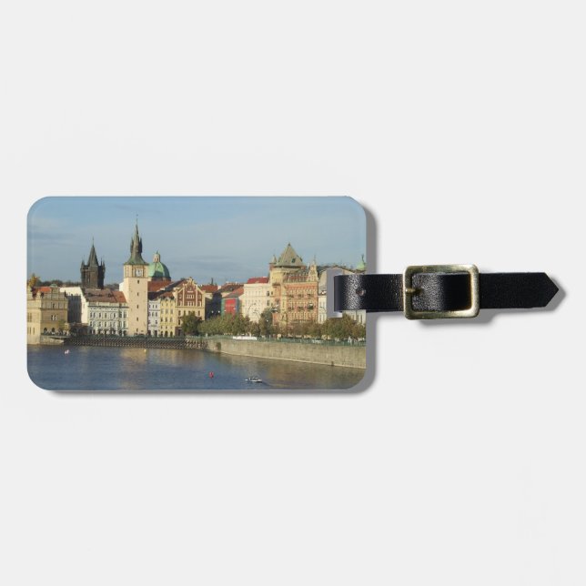 Étiquette À Bagage Prague a customisé l'étiquette de bagage (Devant horizontal)