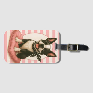 Étiquette À Bagage Preppy Boston Terrier