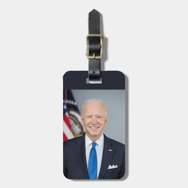 Étiquette À Bagage Président Joe Biden Maison Blanche Portrait Bagage (Devant Vertical)