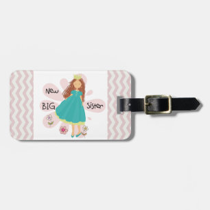 Étiquette À Bagage Princesse Big Soeur Cheveux Brown