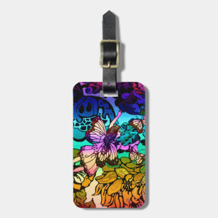 Étiquette À Bagage Princesse féerique Flying avec des papillons