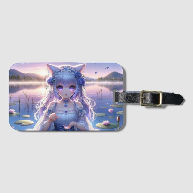 Étiquette À Bagage Princesse Mystical Water Catgirl (Devant Horizontal)