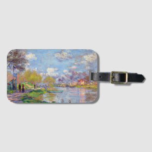 Étiquette À Bagage Printemps de Claude Monet au bord de la Seine