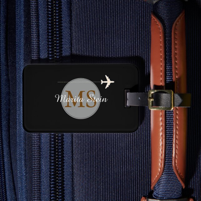 Étiquette À Bagage prochaines aventures en avion, Voyage Monogrammed (Insitu Rectoal 4)