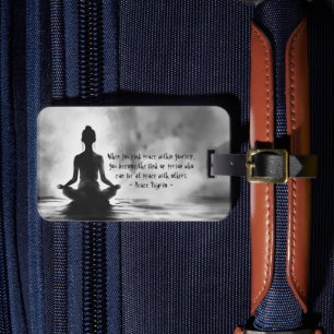 Étiquette À Bagage Professeur de méditation de yoga Pose du lotus Pei