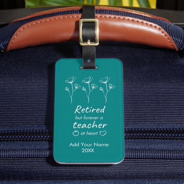 Étiquette À Bagage Professeur de retraite personnalisé Monogramme Tur (Insitu Rectoal 2)