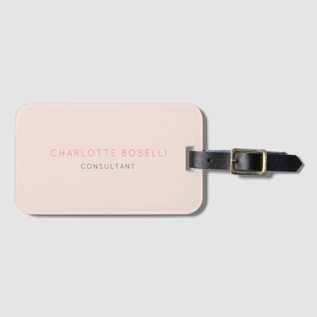 Étiquette À Bagage Professionnel minimaliste élégant (Devant Horizontal)