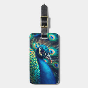 Étiquette À Bagage Profil Peacock