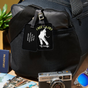 Étiquette À Bagage Profitez gratuitement du ski urbain rétro