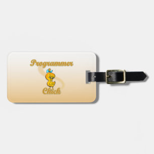 Étiquette À Bagage Programmer Chick