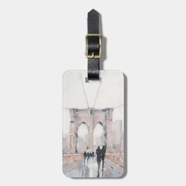 Étiquette À Bagage Promenade matinale - New York (Devant Vertical)