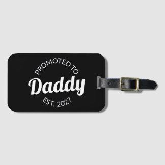 Étiquette À Bagage Promu Papa 2027 Futur Papa Cadeau Baby Shower Je