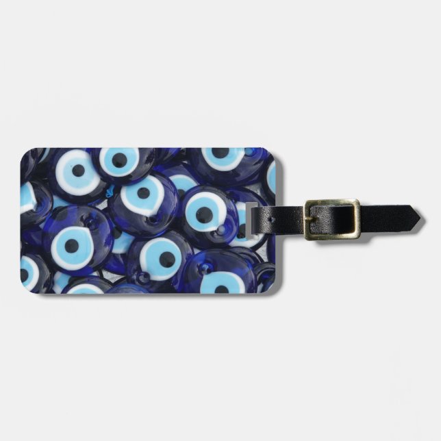 Étiquette À Bagage Protection des yeux mal Amulets (Devant horizontal)
