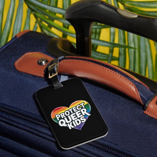 Étiquette À Bagage Protéger les enfants queer Rainbow Heart LGBT Prid (Insitu Rectoal 1)