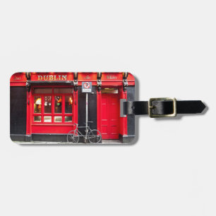 Étiquette À Bagage Pub rouge de Dublin