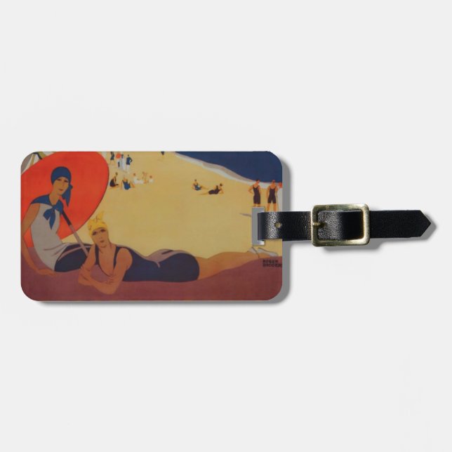 Étiquette À Bagage Publicité vintage de voyage (Devant horizontal)