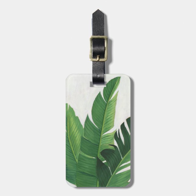Étiquette À Bagage Pura Vida - Feuilles tropicaux (Devant Vertical)