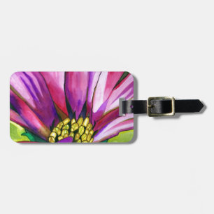 Étiquette À Bagage Purple African Daisy watercolor art flower