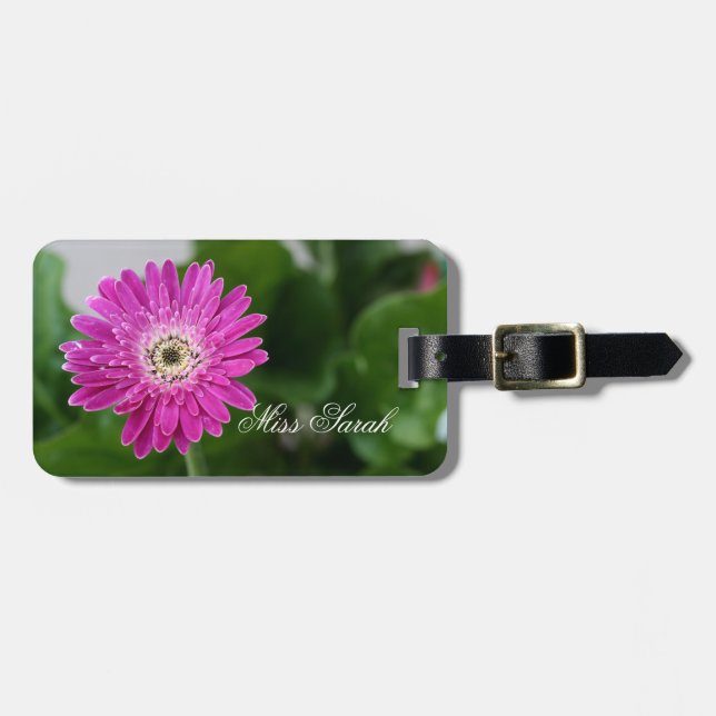 Étiquette À Bagage Purple Daisy personnalisé (Devant horizontal)