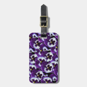 Étiquette À Bagage Purple_Pansies_Bouquet,