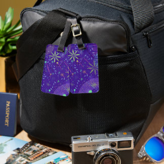 Étiquette À Bagage Purple Twilight Party