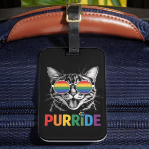 Étiquette À Bagage Purride Cat Gay Lesbian Rainbow LGBTQ Ally Pride