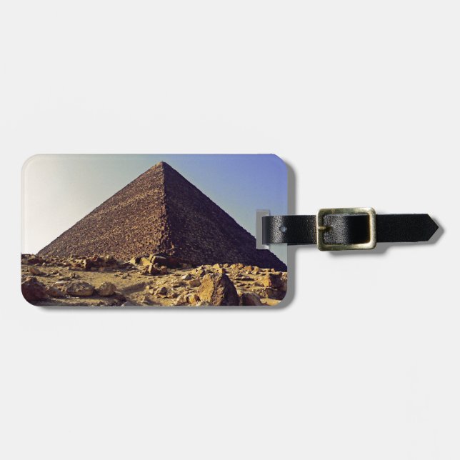 Étiquette À Bagage Pyramide des pharaons (Devant horizontal)
