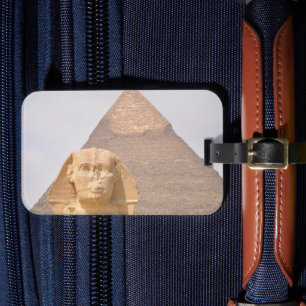 Étiquette À Bagage Pyramides de Gizeh Sphinx Pharaon Égypte ancienne