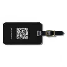 QR Code, Nom & Information, Noir & Blanc, Élégant