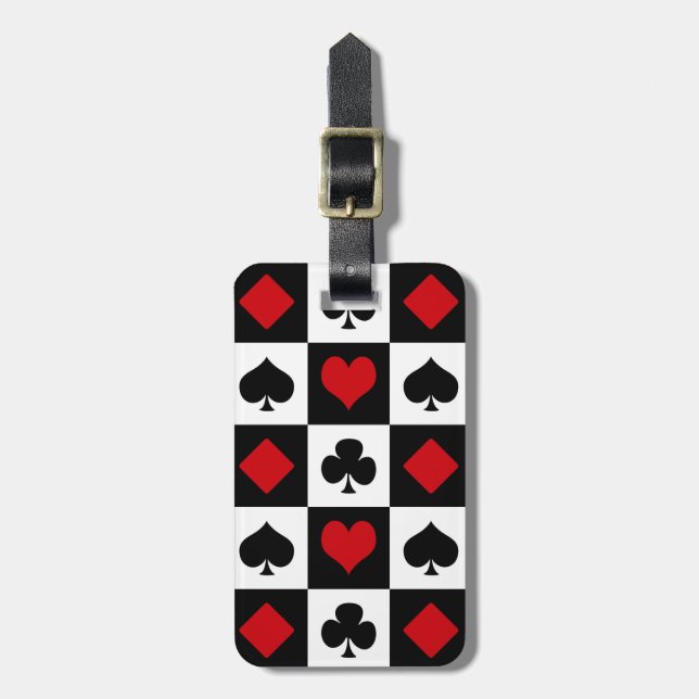 Étiquette À Bagage Quatre combinaisons de cartes (Devant Vertical)
