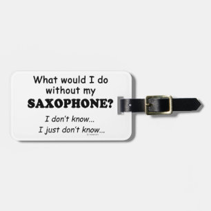 Étiquette À Bagage Que ferais-je, Saxophone