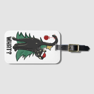 Étiquette À Bagage Quoi ? Noël Black Cat Conception de vacances