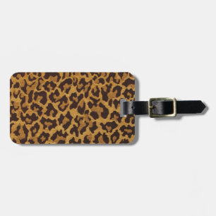 Étiquette À Bagage RAB Rockabilly Empreinte de léopard Brown Gold