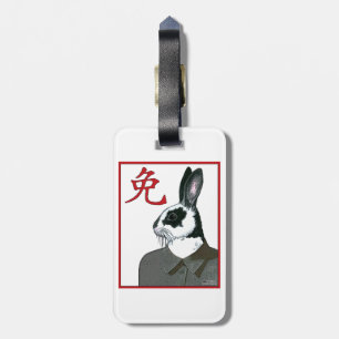 Étiquette À Bagage Rabbit de fête